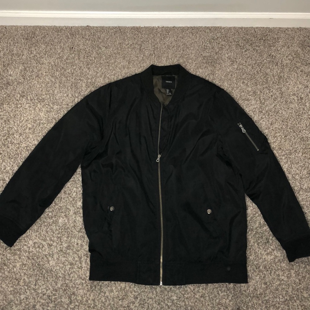 Black bomber jacket